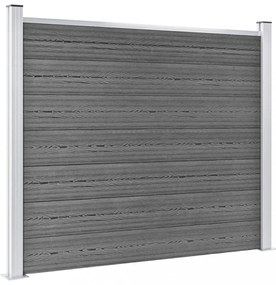 vidaXL szürke WPC kerítéspanel 180 x 146 cm
