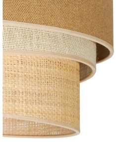 Duolla - Mennyezeti lámpa YUTE TRIO 1xE27/15W/230V átm. 45 cm barna/szürke/bézs