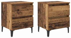 Éjjeliszekrény 2 pcs Régi fa 40 x 35 x 50 cm Faanyag