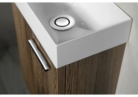 Sapho - Falra szerelhető mosdó PICCOLINO 31x17 cm balos/öntött márvány/fehér