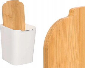 Fürdőszobai szemetes kuka konyhai fehér kis bambusz asztali szemetes