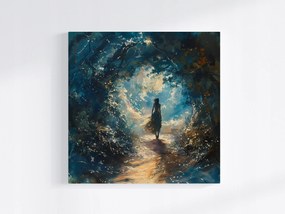 Poszter Nő Figura Kert Séta Folyosó Alagút 80x80