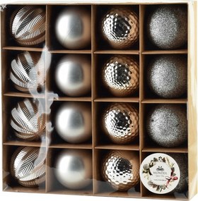 16 darabos karácsonyi lombik Luca ezüst szett