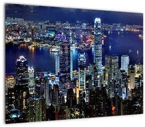 Egy kép a felhőkarcolók éjjel (70x50 cm)