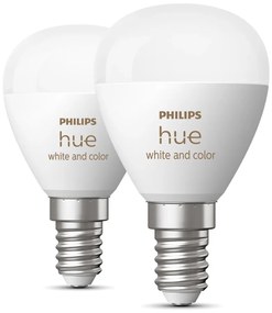 Okos izzó szett 2 db-os E14, 5 W White and color ambiance – Philips Hue