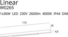 Fürdőszoba Tükörmegvilágító Lámpa Fehér LINEAR MAXLIGHT W0265