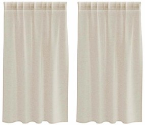 Függönyök függönyökkel 2 pcs Homokszín 140x140cm Poliészter