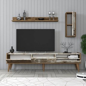Valensiya - Walnut, White, Marble