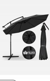 Kerti Napernyő alumínium antracit 300cm Tillvex