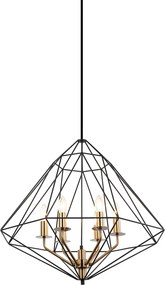 Italux klasszikus modern vintage függeszték maresmo fekete arany itxpen-6369-6-bkbr
