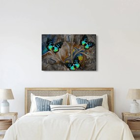 Kép - fényes pillangók képben (90x60 cm)