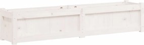 vidaXL fehér tömör fenyő kerti virágláda 150 x 31 x 31 cm