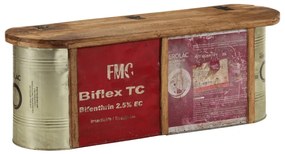 tömör újrahasznosított fa tárolópad/tálaló 120 x 30 x 40 cm