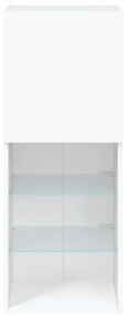 fehér TV-szekrény LED lámpákkal 40,5 x 30 x 102 cm