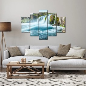 Kép - sziklák és a vízesés (150x105 cm)