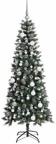 Mű karácsonyfa LED -es lámpákkal Zöld 180 cm PVC