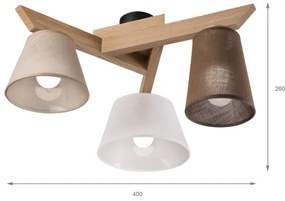 Brilagi - LED  Felületre szerelhető csillár  ANTHONY 3xE14/40W/230V tölgy