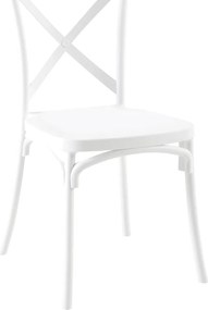 Rakásolható szék, fehér, SAVITA