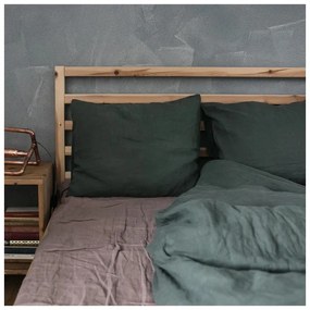 Rózsaszín-barna len lepedő 180x260 cm Ashes of Roses – Linen Tales