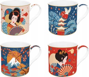 4x nagy bögre 300 ml minimalizmus Tokyo Coll ajándék