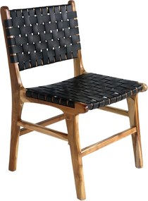 Fekete-barna teakfa étkezőszék szett 2 db-os Perugia – House Nordic