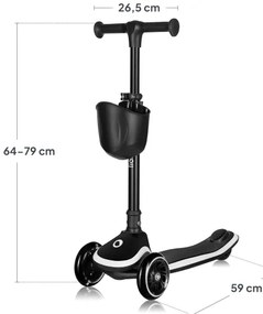 Lionelo - Gyerekroller MEY 3xAAA Black Onyx