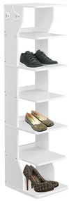 Vasagle CINDY cipőtartó, 6 szint, 30x26,4x110,4 cm, fehér