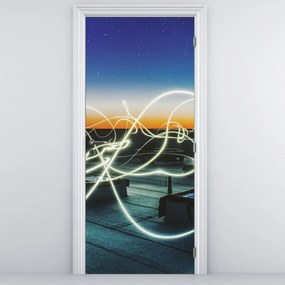 Fotótapéta ajtóra - Kilátás az égre a tetőről (95x205cm)