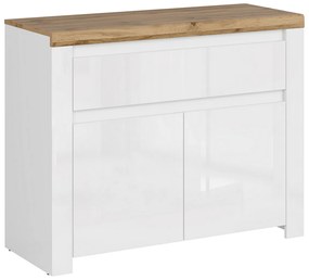 VILGO 2D1S szekrény, fényes fehér