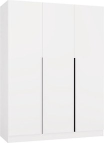 SENSO 3D gardróbszekrény 150x56.5x200 cm, fehér-fekete