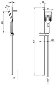 Deante NGA_N52K - ALPINIA fekete zuhanyszett