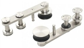 ezüst rozsdamentes acél tolóajtó fémszerelék készlet 183 cm