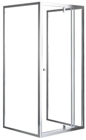 Flexi 80x90 cm falsíkra szerelhető aszimmetrikus zuhanykabin zuhanytálca nélkül