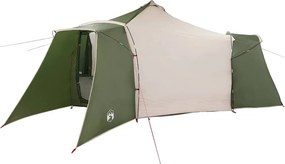 vidaXL Tipi sátor tetővel zöld és bézs 492 x 492 x 275 cm szövet