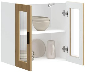 konyhai fali szekrény üvegajtóval Porto&quot; Artisan Oak&quot;