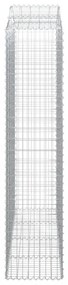 3 db íves horganyzott vas gabion kosár 200x50x220/240 cm