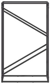 fekete hidegen hengerelt acél tűzifatároló 60x25x100 cm