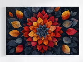 Canvas Vászonkép Absztrakt Mandala Levelek Ősz Harmónia 60x40