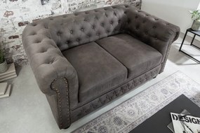 Kettes kanapé Chesterfield II 150 cm antik szürke