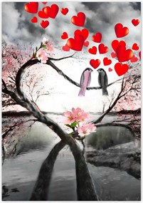 Poszterek 70x100 Szerelmes szívpár