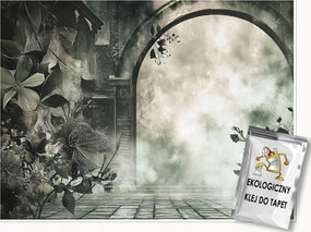 Fotótapéta Levelek Vintage Beton Utánzat Hálószoba Nappali Tapéta 200x140