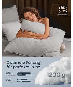 SONGMICS HOME párna, kétoldalas használat, 80 × 80 cm, világos szürke