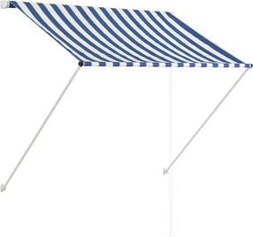 vidaXL feltekerhető kék és fehér napellenző 150 x 150 cm