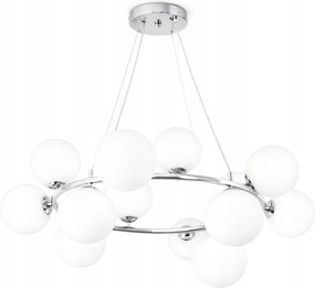Függőlámpa Mennyezeti Csillár Gömbök ezüst Modern nagy tej