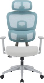 Irodai szék, neomint/világosszürke/szürke, teherbírás 150 kg, ERMEN