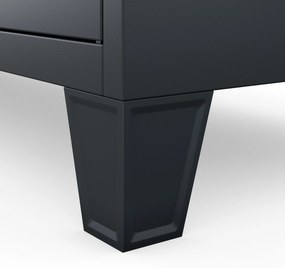 Fémszekrény, 20 rekeszes ROBERT, 1360 x 1720 x 450 mm, antracit színű