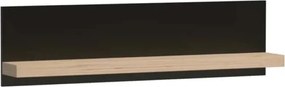 Polc 120, artisan tölgy/fekete, KOLI C-9