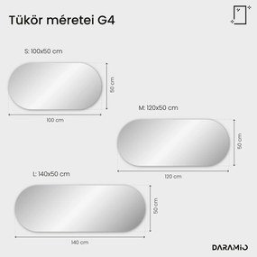 Atipikus tükör LED világítással G4