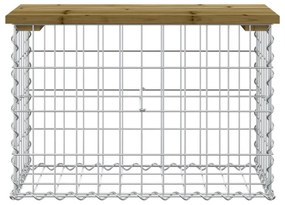 tömör impergnált fenyőfa gabion kerti pad 63 x 31,5 x 42 cm