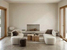 Fehér-natúr színű asztali lámpa papír búrával (magasság 45 cm) Kami – Blomus